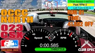 My run #01 - 41.602 OFF in a 2008 Mazda Miata at Martin Sports Car Club Lava Bowl 2024 at OCCC