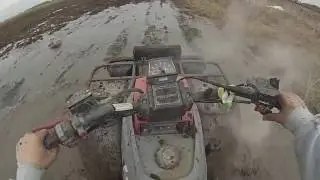 350 Trail Boss ripping through mud!