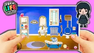 How to make Paper Doll House Toca Life World #4 Wednesday's Black House In Quiet Book
