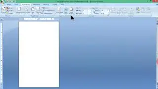 Page Formatting in MS Word
