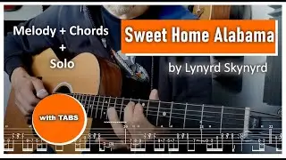 Sweet Home Alabama (acoustic cover) by Lynyrd Skynyrd- with Tabs-Acoustic- Guitar, Fingerstyle