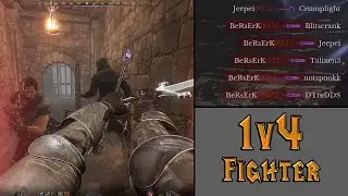 Dungeonborne - Pulling off a 1v4 after your buddy goes down! 44 Gear Score Fighter and Cleric