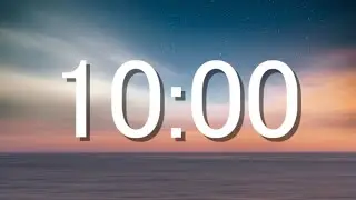 10 Minute Countdown Timer with alarm, without music [for work/study]