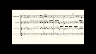 Vivaldi Winter Largo for Saxophone quartet.