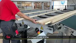 Cross-Cut line with two saws, quality scanner and fixed length stacking - Opti-Solution (1457)