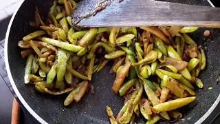 Elongated Tindi and Potato Yum Sabzi