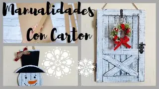 2 MANUALIDADES FÁCILES CON CARTÓN PARA DECORAR EN NAVIDAD (RECICLAJE)(DIY)