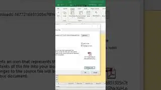 insert object in excel 