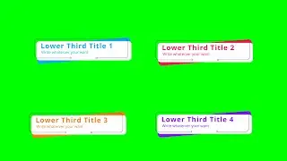 Lower Third Green Screen infographic Free After Effects Project