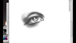 El Piti Warm up Sketch - EYE Drawing on Photoshop