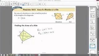 Area of Trapezoids, Rhombuses, Kites
