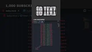 3D Text Animation CSS 🪐 