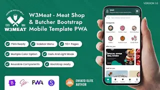 W3Meat - Meat Shop & Butcher Bootstrap Mobile Template PWA 