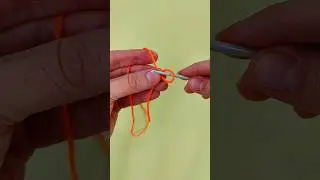 Первая петля крючком для начинающих - один из легких способов как начинать вязать