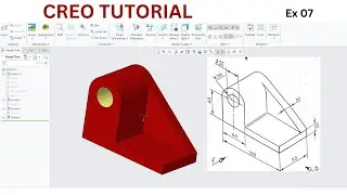 CREO 3D Modeling Tutorial | Ex 07 |Step-by-Step Tutorial!