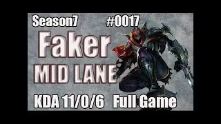 SKT T1 Faker - Zed vs Leblanc - Mid - Challenger Ranked Korea