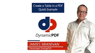 Creating a Table Using DynamicPDF Core Suite for .NET