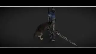 Knight Artorias and Great Grey Wolf Sif3D Model