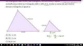 Semelhança de triângulos.  Razão de semelhança e perímetro.