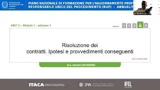 10/07/2023 - Risoluzione dei contratti -  Avv. Nicodemo