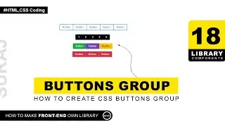 Library-18 | Create Button Group Buttons CSS | Front-End Library Using HTML CSS And JS @uiuxpro