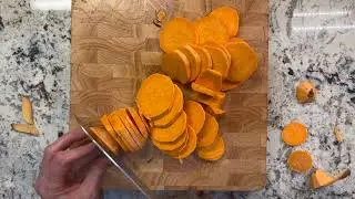 Cooking  Mrs.  Smalley's Sweet Potatoes