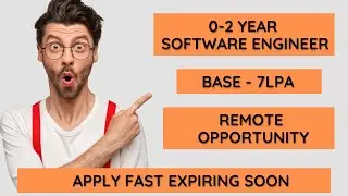 Exciting Role at a Top Company | Software Engineer | Base Package 7LPA😲 | 0-2yr Experience