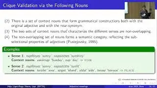 Enikő Héja, et al: An Unsupervised Approach to Characterise the Adjectival Microstructure in ...