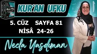 81. KUR'AN SAYFASI Kelime Meali,İ'râbı,Kısa Tefsiri (NİSÂ 24 - 26) Necla Yasdıman Kur'an Ufku