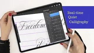 Flourished Calligraphy Quote in Procreate – Real-Time iPad Lettering Start-to-finish