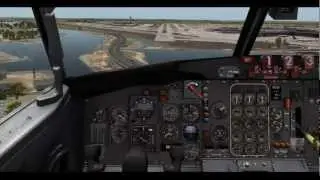 X-Plane 10 - AmeriJet B727 KMIA RWY 30 Landing