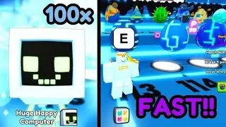 HOW TU HATCH HUGE HAPPY COMPUTERS FAST IN PET SIMULATOR 99 • UPDATE 6 🚀 •