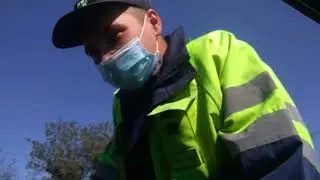 Опят незаконная остановка и опят не показал документы!