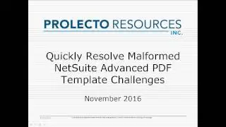 NetSuite Solve Advanced PDF XML Syntax Challenges 20161122