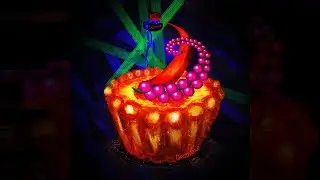 Surreal berry hat egg chocolate  Tart speed drawing art  : Dessert food
