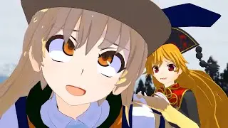 [Touhou MMD] ロマンスの神様 フェイスダンス Okina & Junko