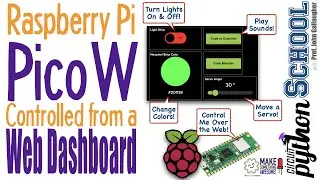 Make a Pico W Change NeoPixel Colors, Play Sounds, & Move a Servo from a Web Page in CircuitPython.