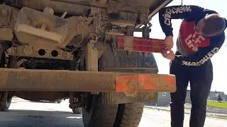 Broken Tail Light Fix On Mercedes Benz 1824 Truck.