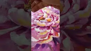 Пионы маслом. 