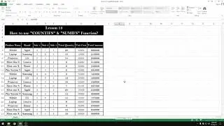 How to Use COUNTIFS and SUMIFS Functions in Excel | Lecture #11
