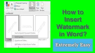 📄 How to Add Watermark to Word Document || How to Insert Watermark in MS Word