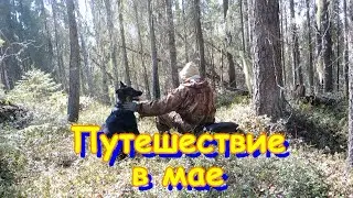 Запоздалая весна. Готовлю еду на газу в китайской палатке.