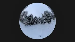 Русская зима лес 360VR