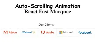 Auto-Scrolling Animation | Marquee Effect | Marquee Slider | React Fast Marquee | React JS