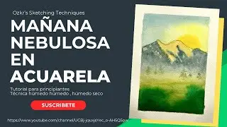 Como pintar paisaje neblinoso en acuarela para principiantes