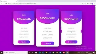 How to Create a Pricing Plans Table - HTML & CSS Tutorial (Web Design)