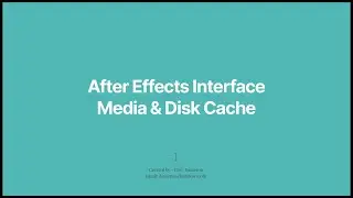 After Effects Media & Disk Cache