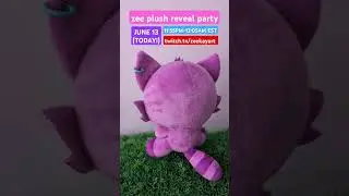 plush reveal party!! 🎉 TONIGHT!! #zeetheraccoon #zeekayart #furry #plush