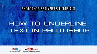 How to underline text in Photoshop tutorial