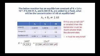 Chemistry: ICE Tables and the Small x Approximation